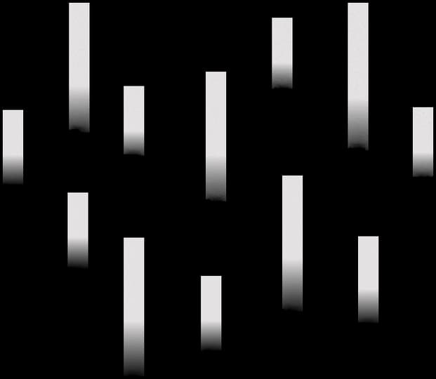 Bars rising at different heights over a misty gradient
